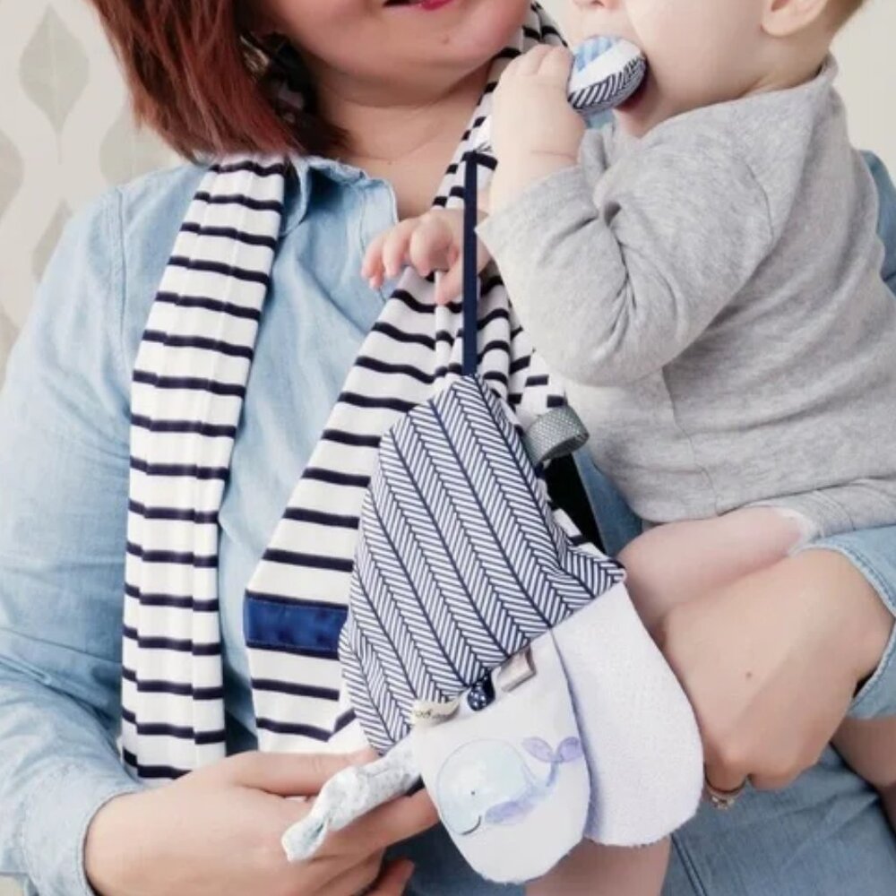 Demdaco Mommy & Me Activity Scarf- Blue